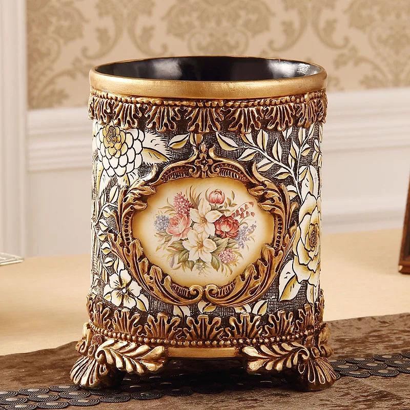 Круглая корзина для мусора в европейском стиле спальни гостиной | Дом и сад