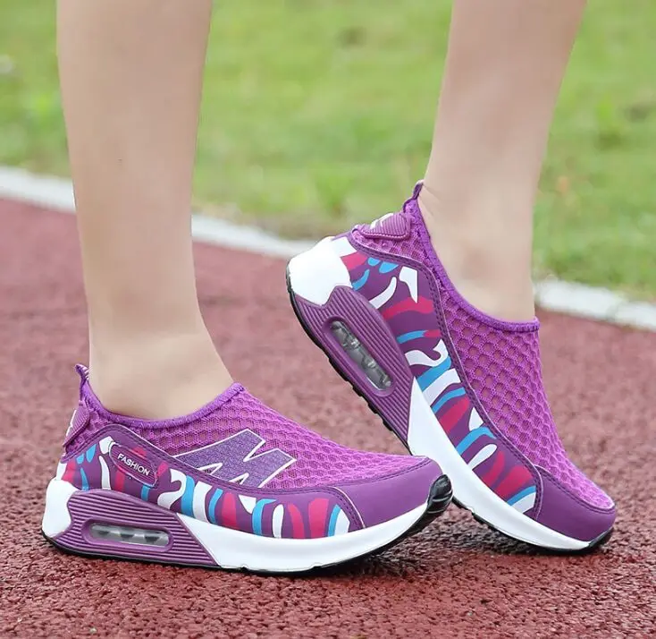 Fashion 2018 Casual Swing Mesh Breathable Ladies Trainers Wedges Chaussure Femme Sport Platform Shoes For Women Zapatos Mujer | Обувь