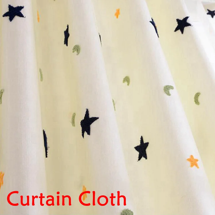 Curtain Cloth Синие шторы для комнаты, для мальчиков, для детей, синяя спальня, тюль, стежка, занавески, дизайн, пэчворк, звезда, занавески на окно, балконные HC022-30 - Цвет: Curtain Cloth