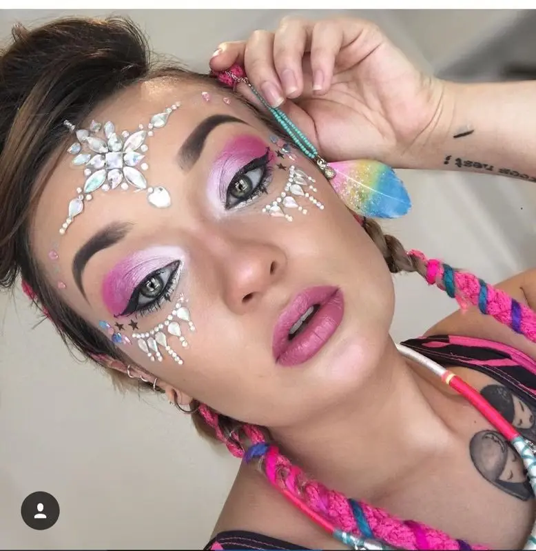 women Temporary Rhinestone Glitter Tattoo Stickers Face Jewels nightclub Party Makeup Flash Beauty Makeup Tools Body Jewels