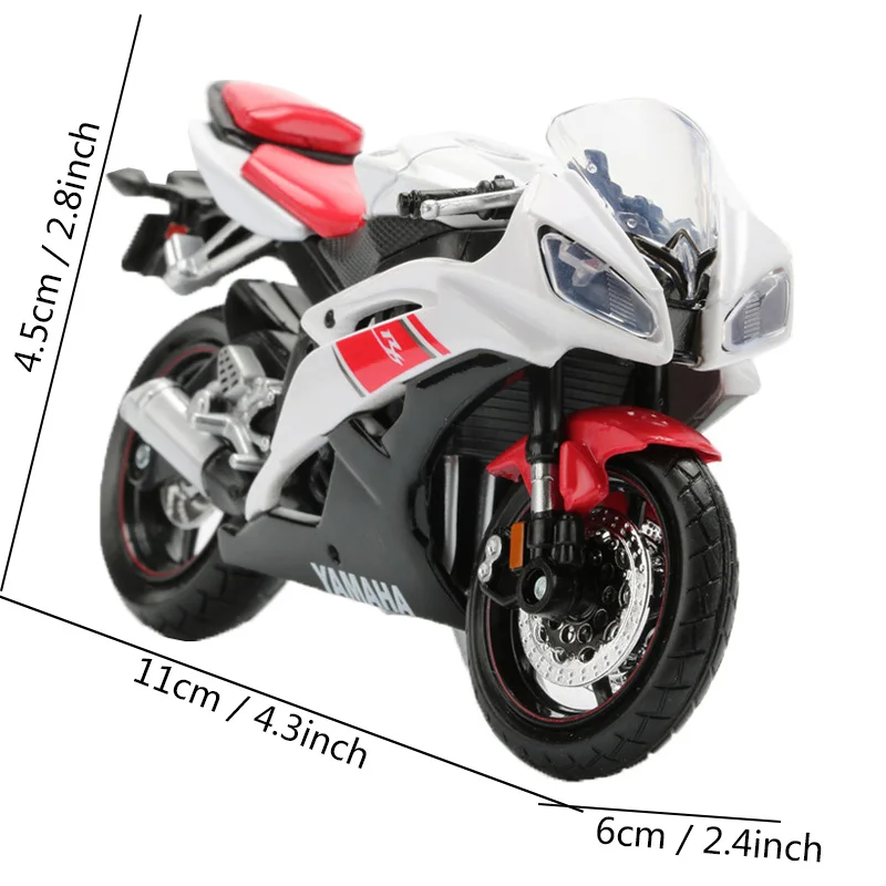 Maisto 1:18 игрушечный мотоцикл из сплава модель мотоцикла YZF R1 R6 FJR 1300 YZ 450F Road Star Коллекция игрушек для мальчиков Машинки подарок