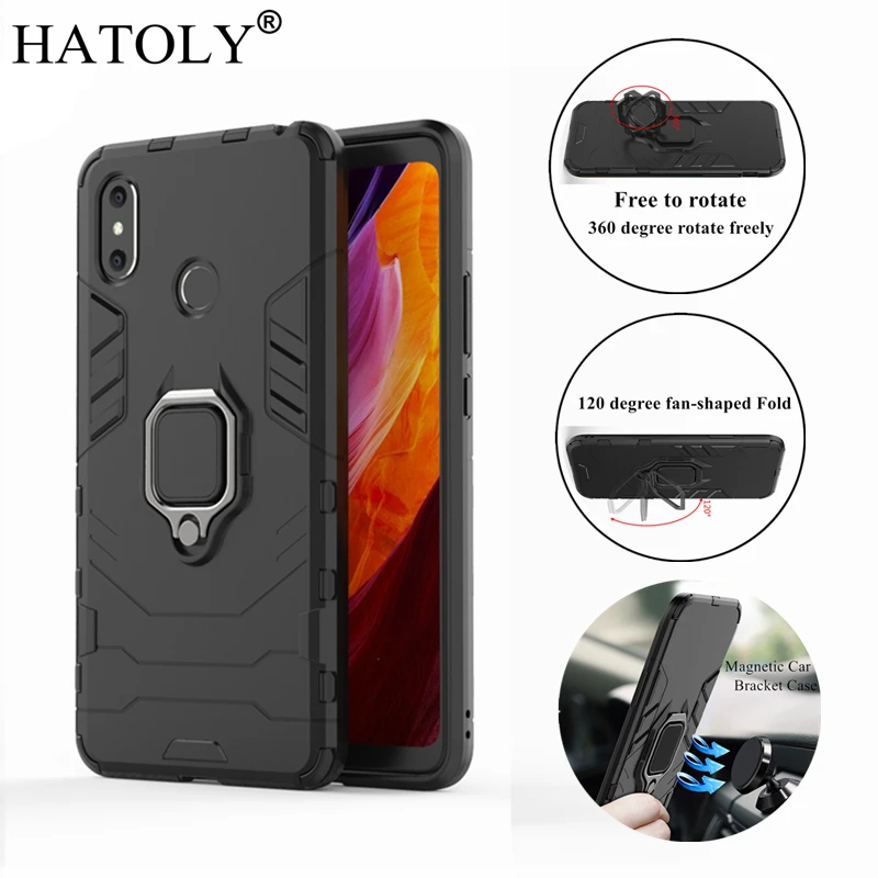 Чехол HATOLY для xiaomi mi Max 3 магнитный кронштейн с кольцом присоской силиконовые
