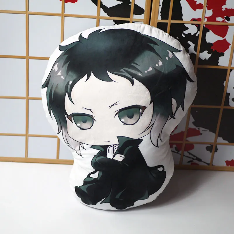 Бродячие собаки bungo 3 Рисунок Подушка игрушки Аниме-hong Chuuya Накаджима Ацуши Короткие Плюшевые куклы Двусторонняя Наволочка 50 см