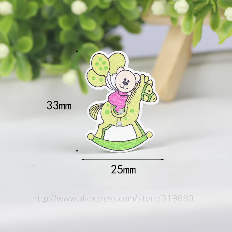 Деревянные пуговицы TIANXINYUE для скрапбукинга 25 мм|wooden buttons scrapbooking|horse wood buttonswooden |