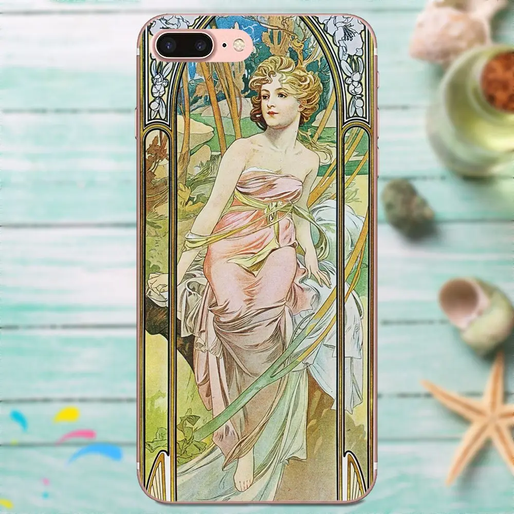 Художественный постер Alphonse Mucha для LG Nexus 5 5X G2 G3 mini spirit G4 G5 G6 K4 K7 K8 K10 2017 V10 V20 V30 Stylus Soft