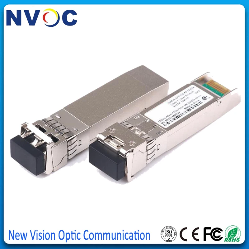 10G DWDM SFP + ZR Dual Fiber LC 80KM ITU Grid 17 ~ 61ch волоконно оптический трансивер волоконный