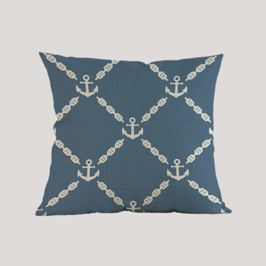 Геометрические сердца якорь цвет полоски печать диван подушка для украшения