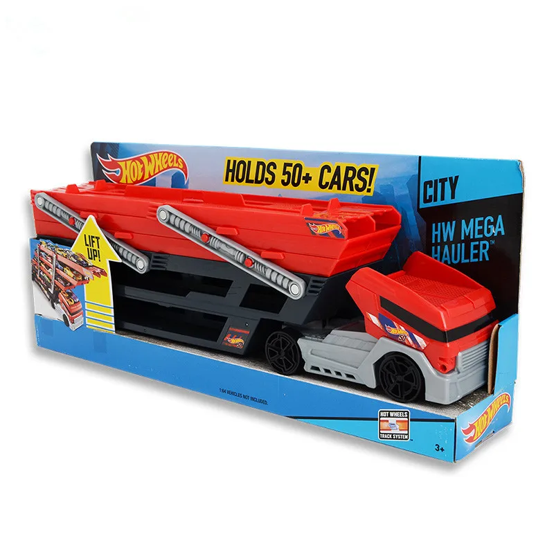 with 3 cars CKC09 Тяжелая транспортная техника 6 слойная маленькая игрушечная машинка Масштабируемая для хранения транспортер грузовик Развивающие игрушки для детей - Цвет: with 3 cars