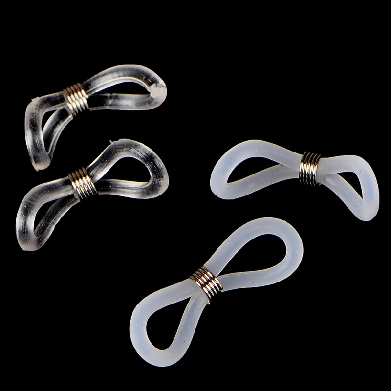 10 пар Противоскользящих силиконовых колец с кольцом цепочкой для стеклянных