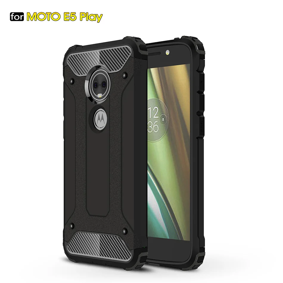 Жесткий ПК и мягкий ТПУ 2 в 1 Прочный бронированный чехол для Motorola Moto E5 Plus E6 Z Z4 P30 Play