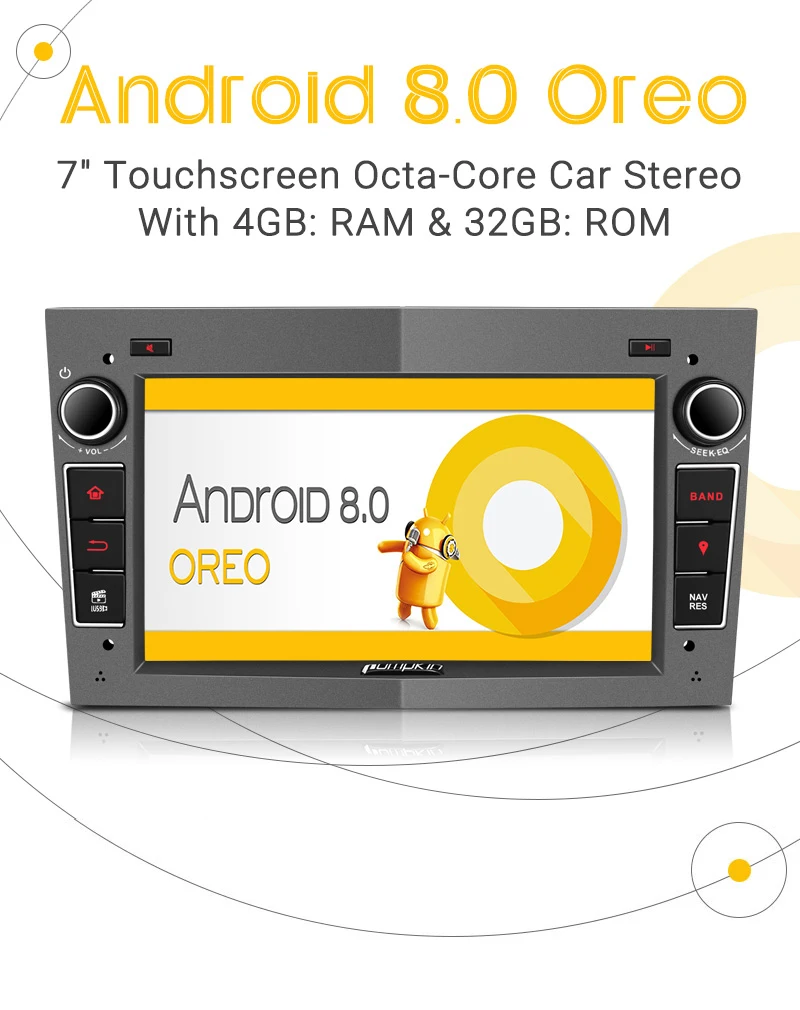 Тыква 2 Din " 4G+ 32G Android 8,0 Автомобильный мультимедийный без DVD плеер gps навигация автомобильный стерео для Opel/Corsa Wifi FM радио головное устройство