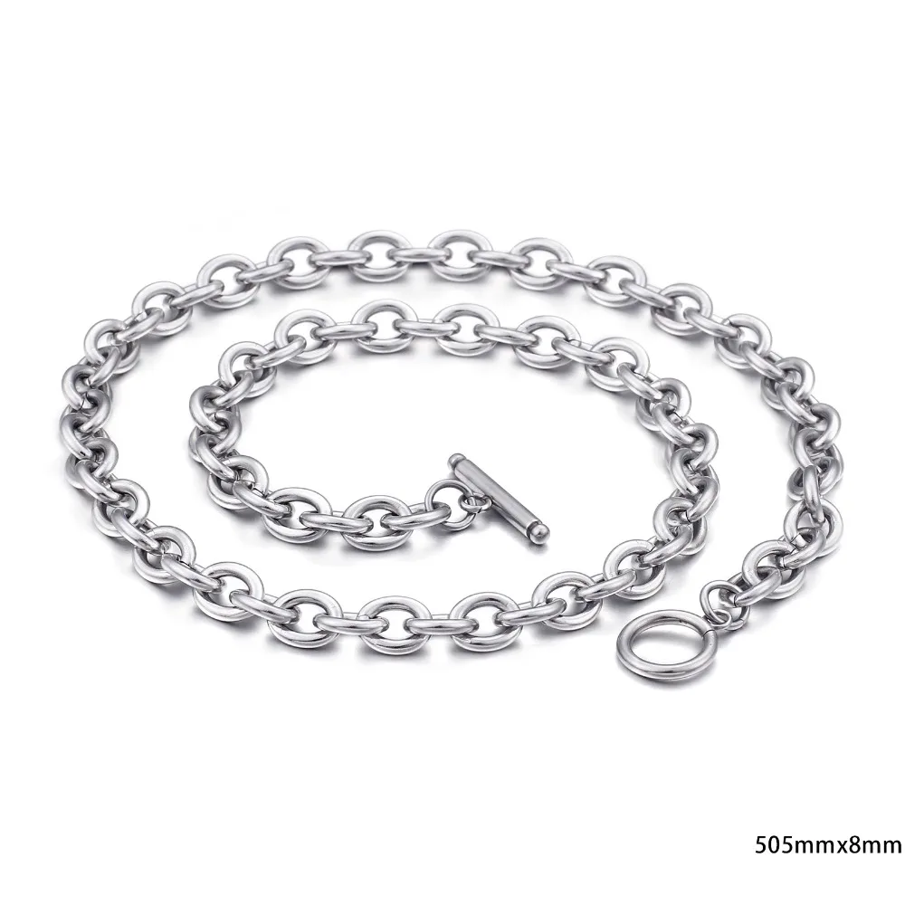 Лучшая цена партия 5 шт. модное ожерелье из нержавеющей стали 6 мм/8 мм 20 дюймов |