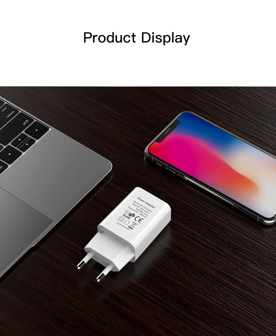 ACCEZZ USB зарядное устройство для телефона, 5 В, 2 А, штепсельная вилка европейского стандарта для iphone, iPad, универсальное для samsung, huawei, Xiaomi 8, настенное зарядное устройство для мобильного телефона, адаптер