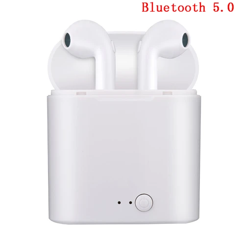 white charge box 5.0 I7s TWS Mini Bluetooth 5,0 Беспроводные наушники гарнитуры наушники для Iphone X 6 7 8 samsung s8 Xiaomi huawei LG mate - Цвет: white charge box 5.0