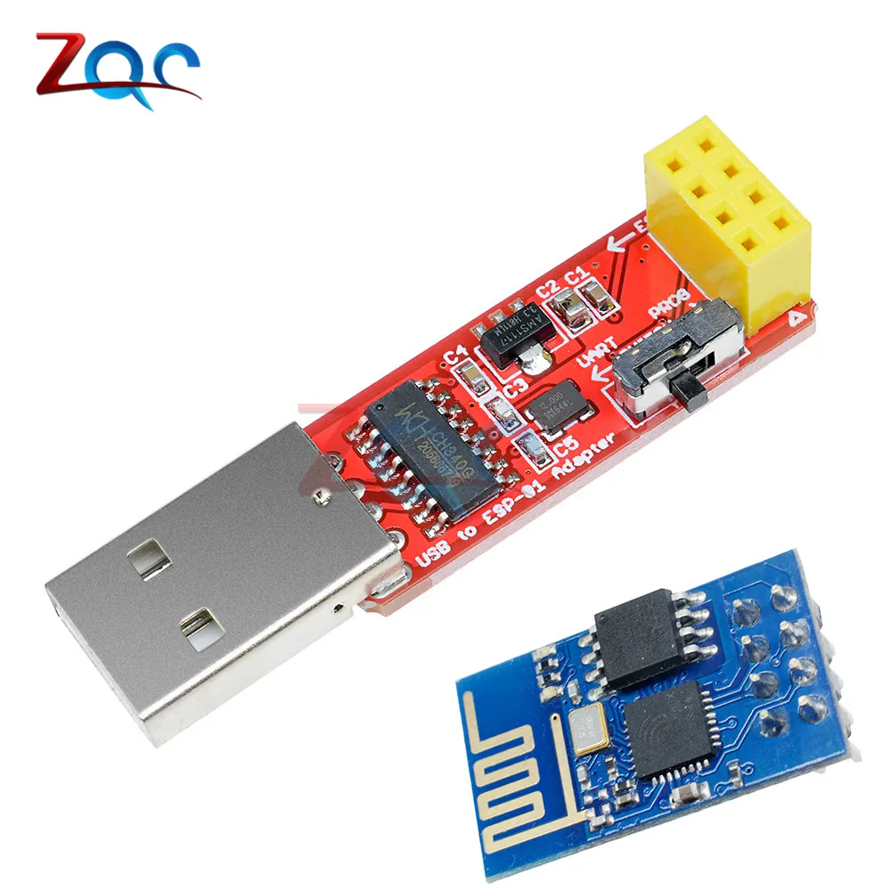 CH340 USB к ESP8266 серийный ESP-01 ESP-01S адаптер беспроводной Wi-Fi плата разработки ESP01 ESP01S программист адаптер модуль