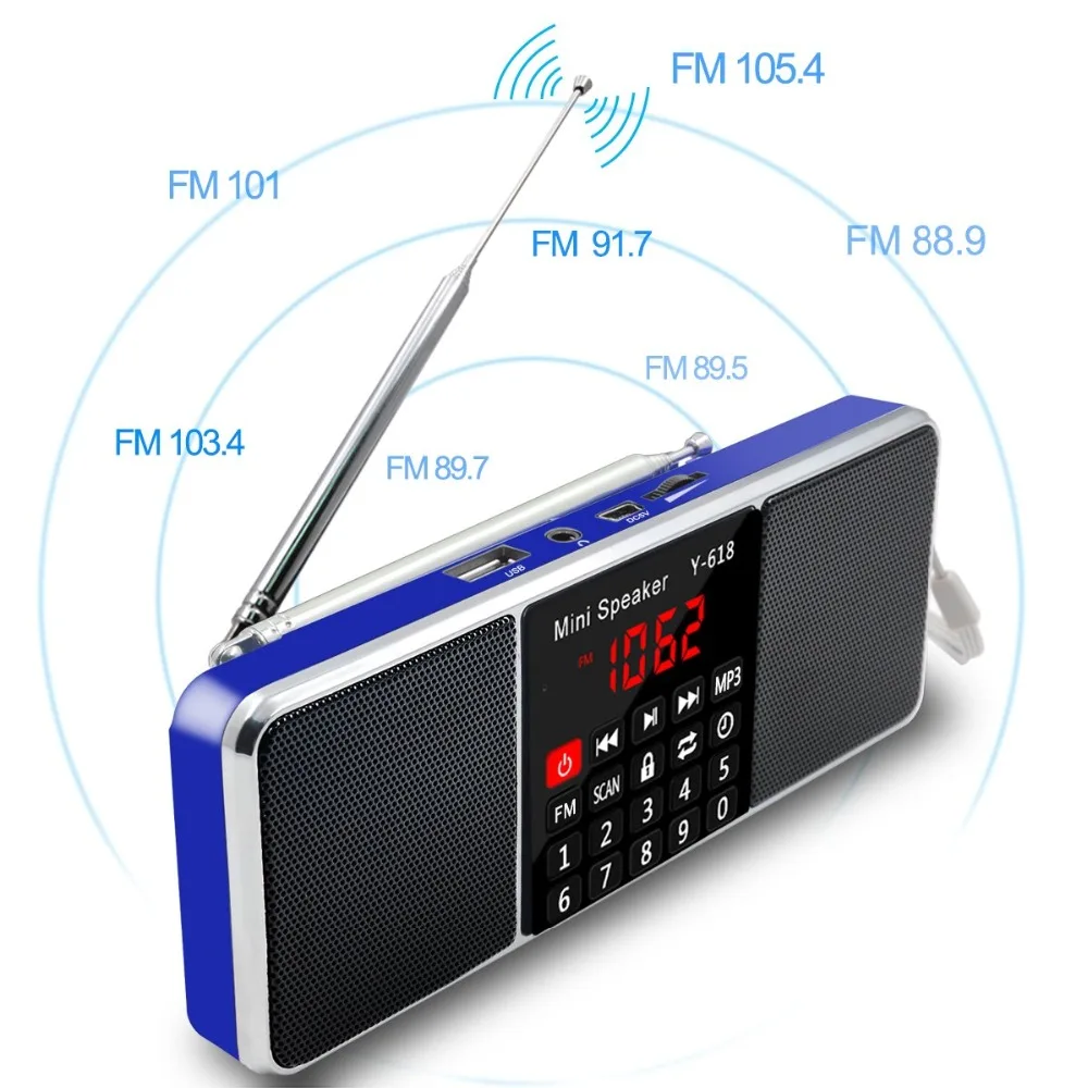 Портативный мини fm радиоприемник situ динамик MP3 плеер поддержка tf карты USB