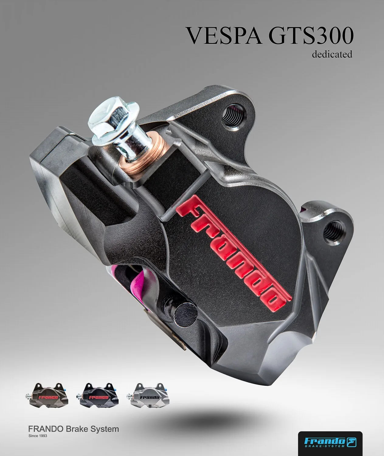 Frando F901 серия ЧПУ Пара поршневых суппортов задние тормозные суппорты для piaggio vespa GTS 300/LX/LXV крабы