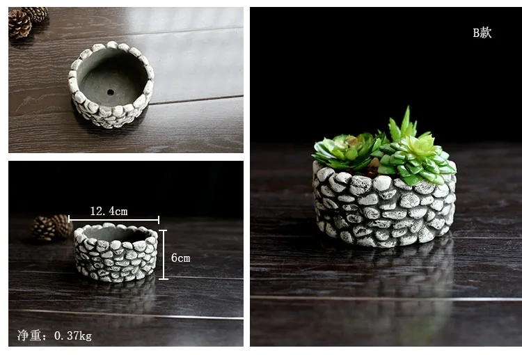 Силиконовые многомясные горшки MOLLD из цементного камня цветочные настольные 3D