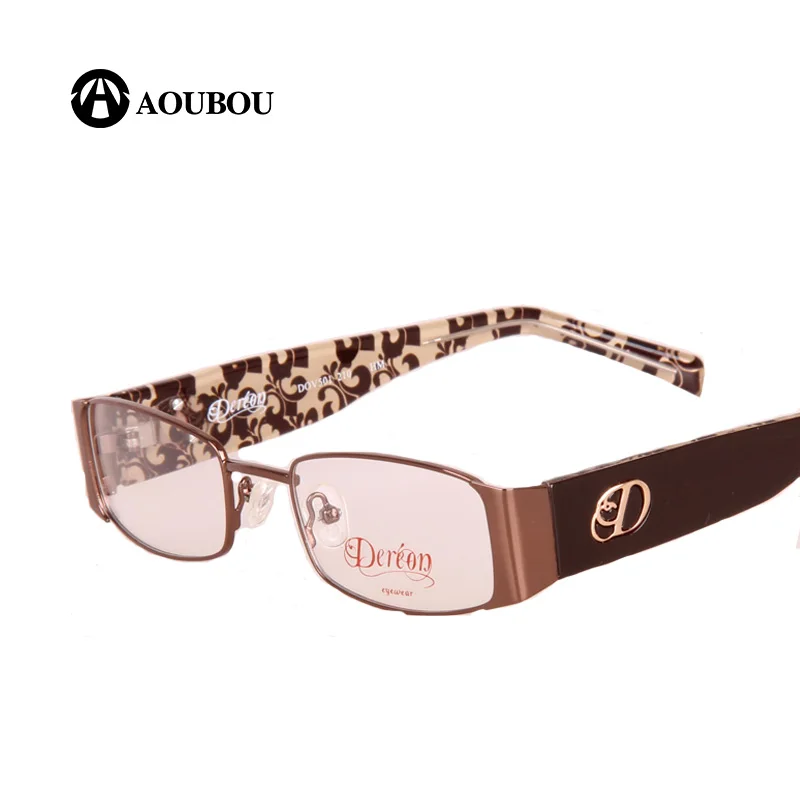 Мужские старинные оптические очки с широкой коричневой оправой из нержавеющей