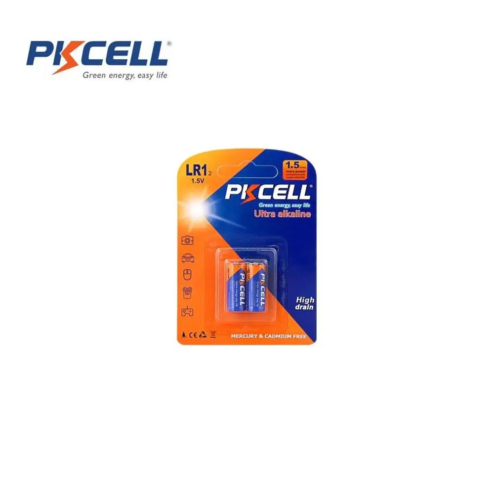 PKCELL 1 5 В щелочные Батарея N Размеры LR1 E90 MN9100 910A AM5 первичные сухие батареи * 10 шт./5