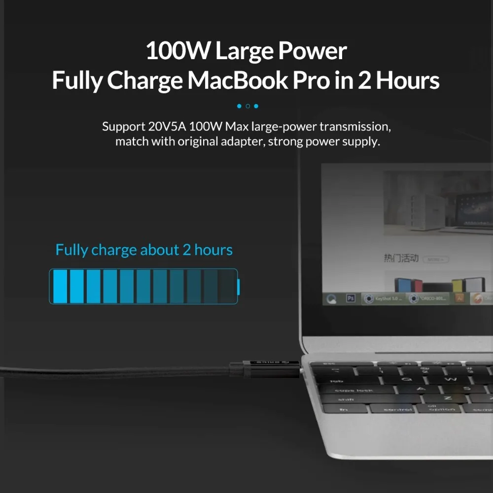 Кабель ORICO 10 Гбит/с USB 3 1 type C to для MacBook Pro быстрая зарядка кабель быстрой зарядки