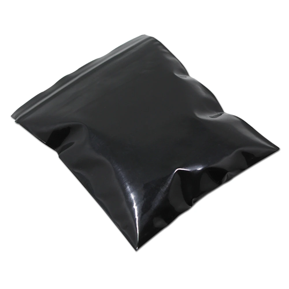 

500Pcs 5x7cm (1.9x2.7inch) Plastic Black Zip Lock Packaging Bags Solid Black Grocery Retail Storage Ziplock Packing Pouch
