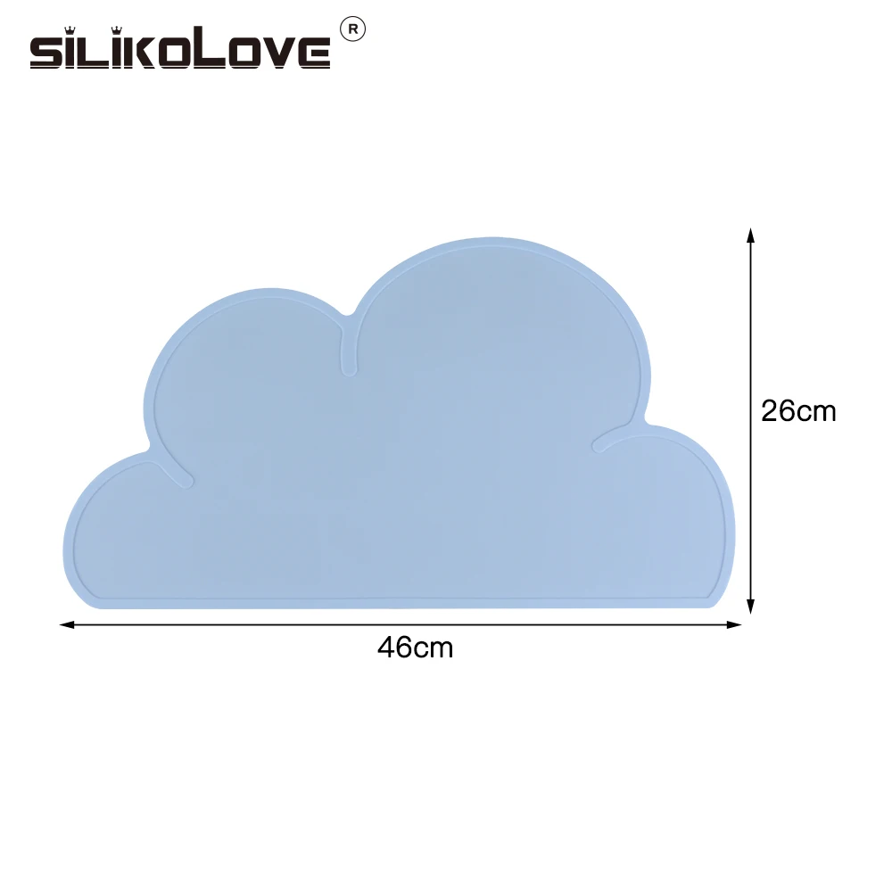 SILIKOLOVE милый силиконовый коврик FDA детский в форме облака для стола без BPA