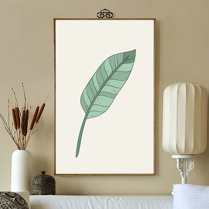 Минималистский скандинавский лист холст картина настенный поп арт постер DIY