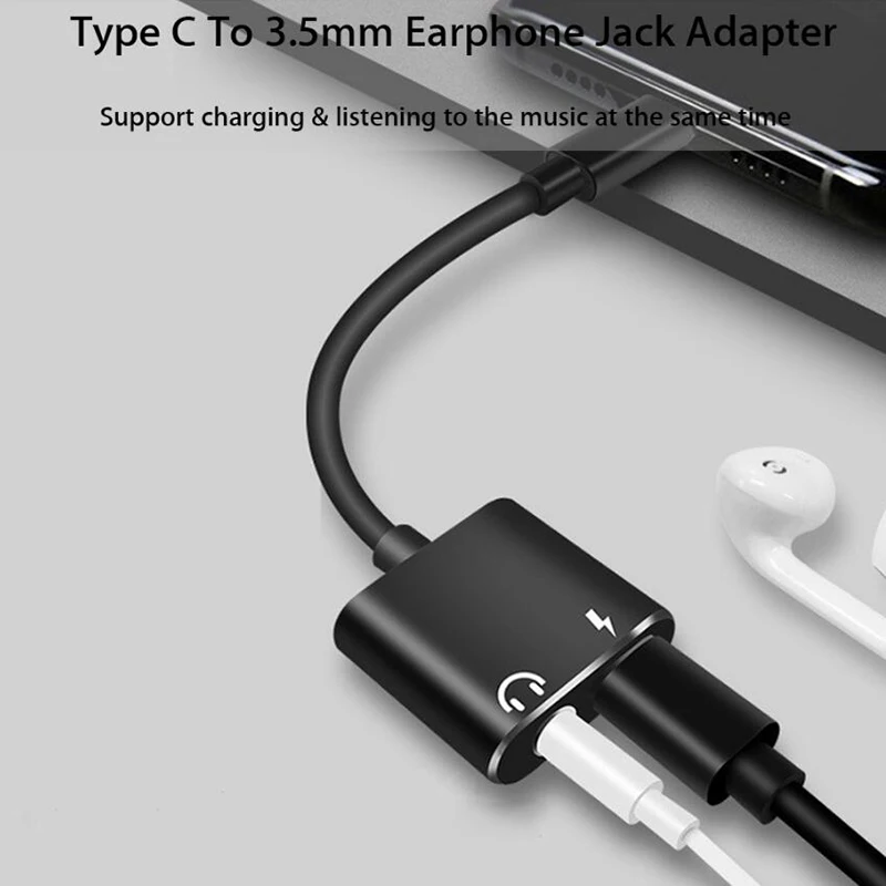 BRSUANG 2 в 1 usb type-C штекер 3,5 мм разъем адаптер для наушников type-C адаптер для быстрой зарядки для samsung huawei Xiaomi Oneplus и т. Д