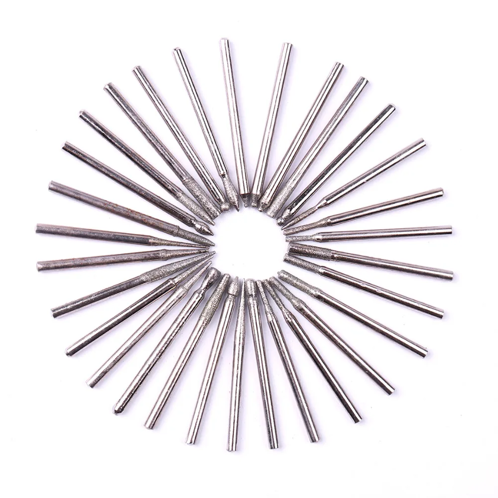 30 шт./компл. Алмазные Заусенцы ногтей дрель набор абразивный инструмент