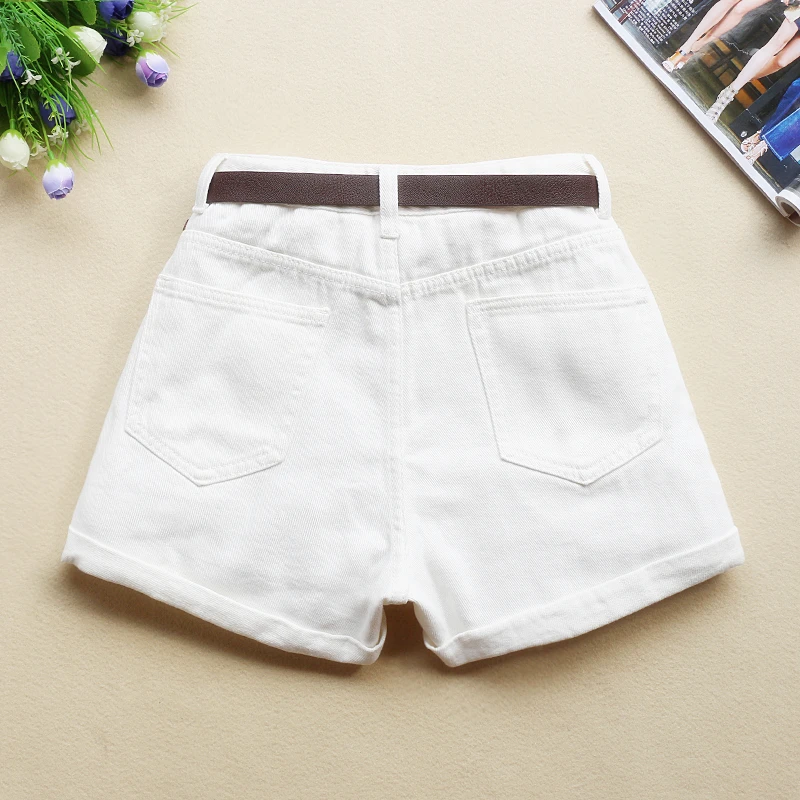 Женские джинсовые шорты со средней талией Новинка 2019 года модные тонкие