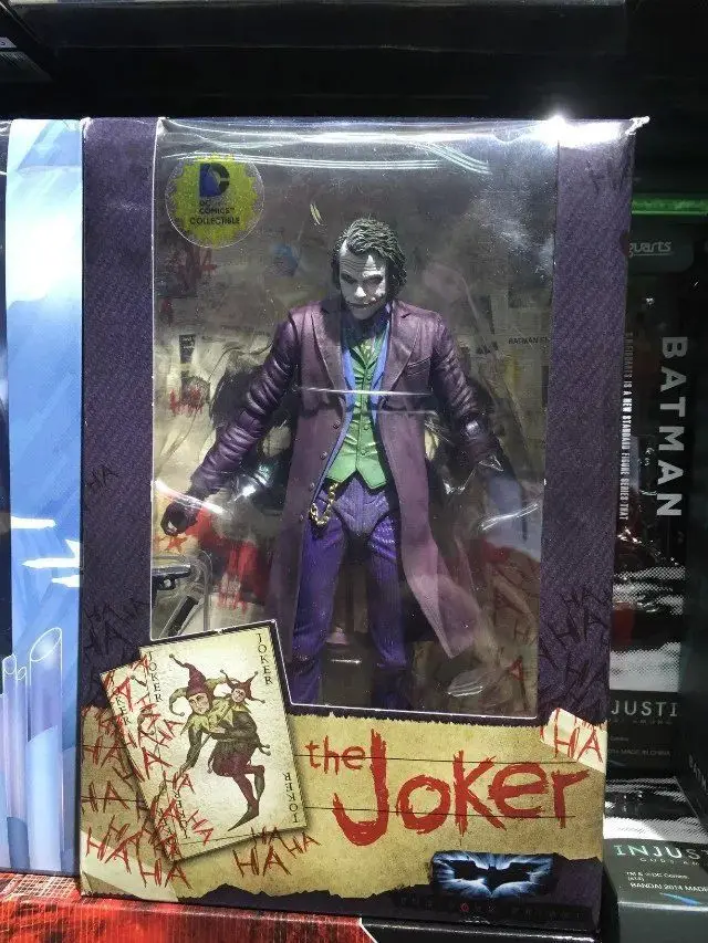 Лидер продаж фигурка из ПВХ Темный рыцарь 18 см Джокер Heath Ledger игрушки Подарочная