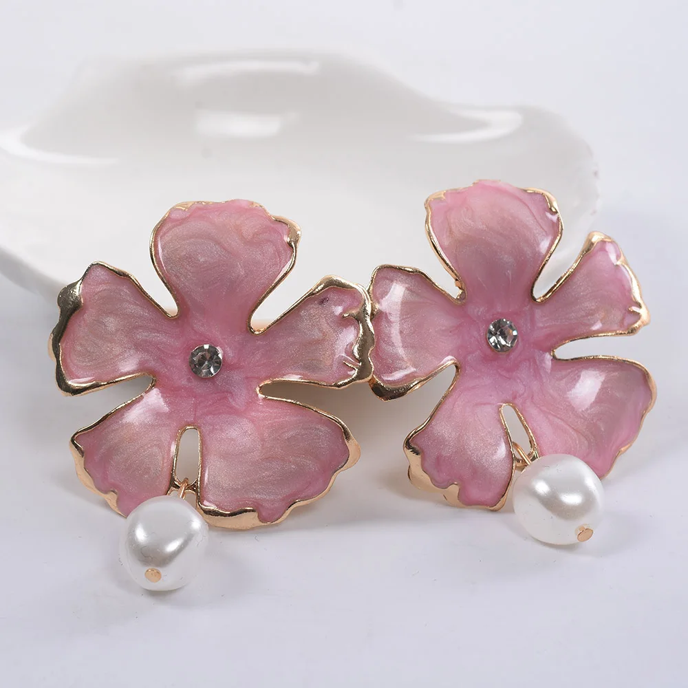 Тренд бусы цветок Za серьги женские свадебные массивные висячие богемные