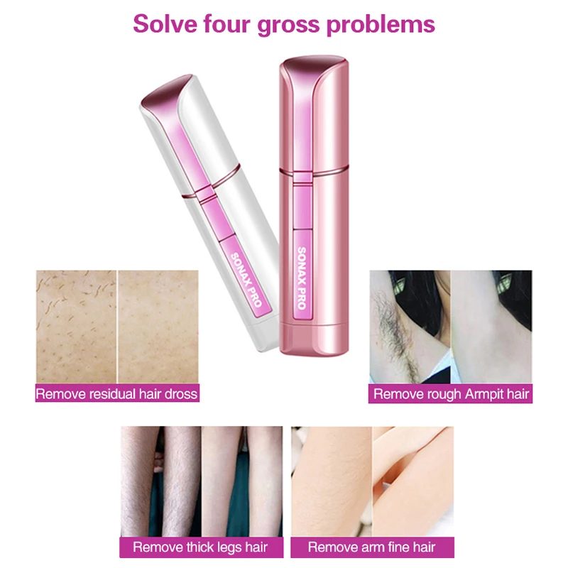 SONAX PRO Портативный Триммер электрический Для женщин помада Эпилятор бритвы лица