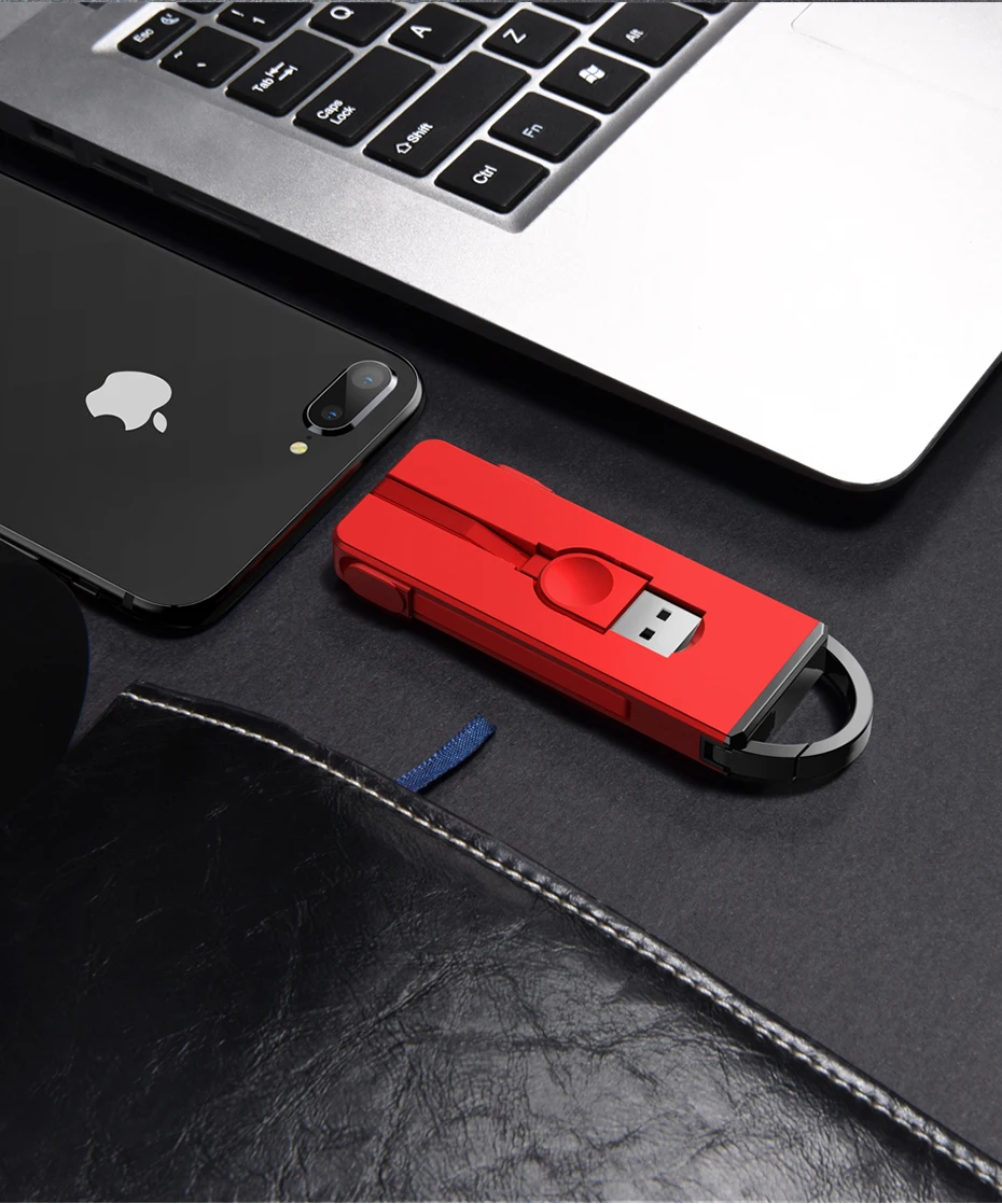 Oatsbasf 3 в 1 Usb кабель type C зарядное устройство кабель для IPhone X XS 7 брелок скрытый зарядный кабель для Xiaomi redmi note 7