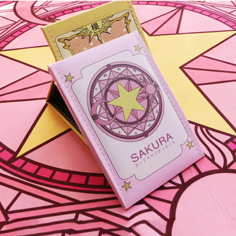 Большой Cardcaptor Sakura симпатичное зеркало для макияжа косметическое очень прозрачное зеркало для макияжа Зеркала для удобного романтического подарка карта Kuluo