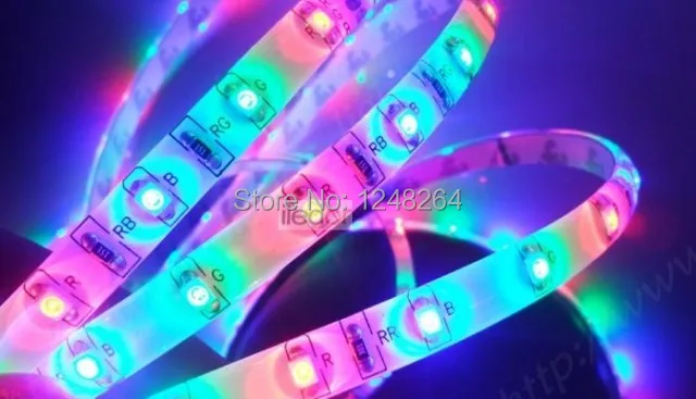 5 м/лот SMD 5050 Водонепроницаемый светодиодный RGB DC12V м/рулон 60 s/M 14 4 w/m10mm гибкие
