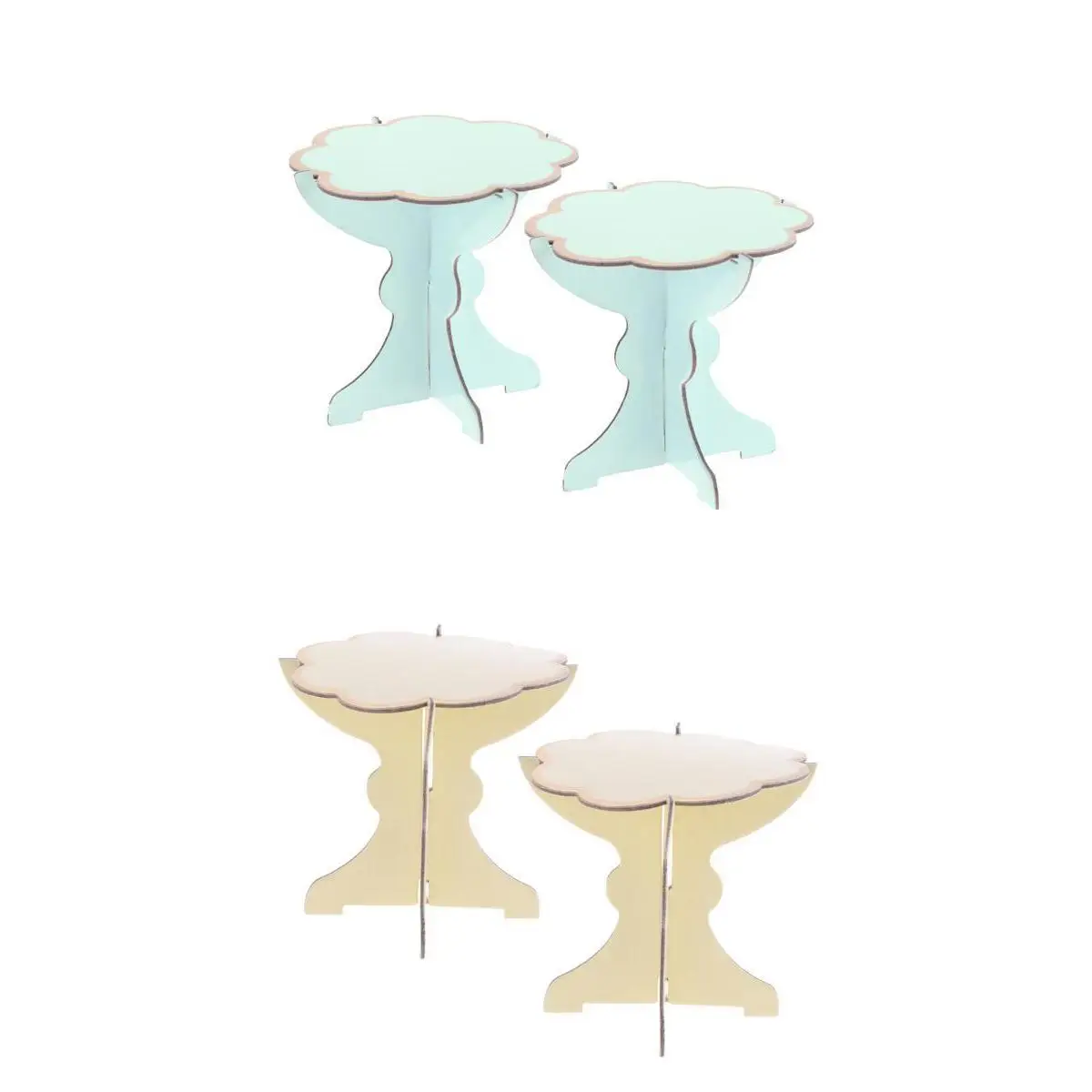 4 шт. подставки для капкейков десертов свадебные сувениры синий + желтый| |