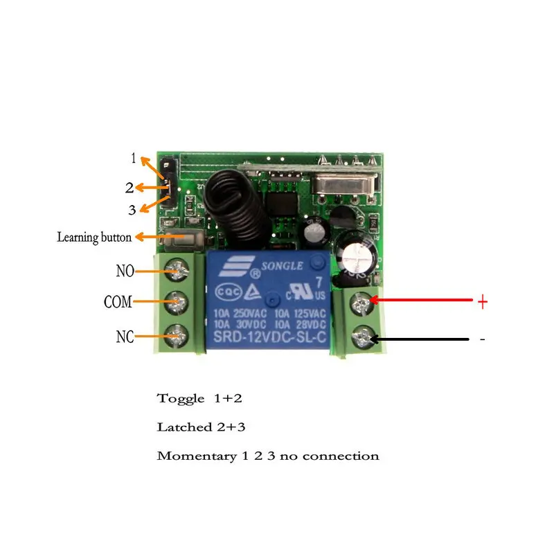 Миниатюрный беспроводной пульт дистанционного управления 12 В постоянного тока 1