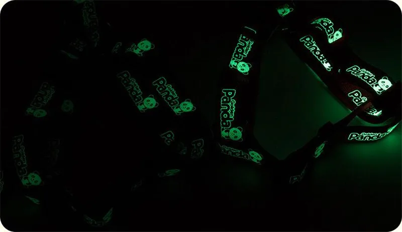 Светящийся нейлоновый поводок для собак и кошек, набор поводков для маленьких собак, ошейник для кошек, поводок с поводком, регулируемый Печатный ремень для кошек