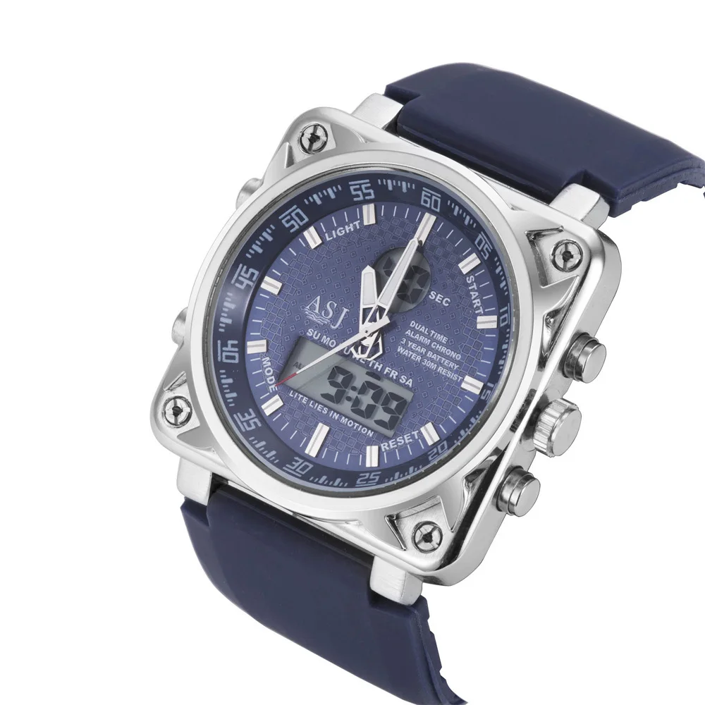 Мужские Силиконовые спортивные часы аналоговые цифровые военные армейские Japan