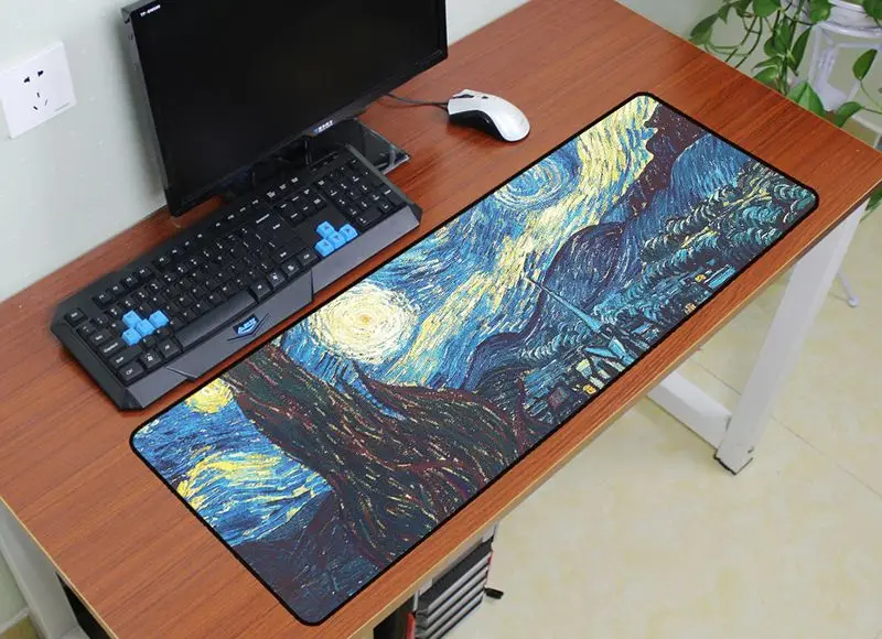 Коврик для мыши Ван Гог 900x300 мм коврик для мыши notbook компьютерный коврик для мыши игровой коврик карта мира геймер для клавиатуры коврик для мыши