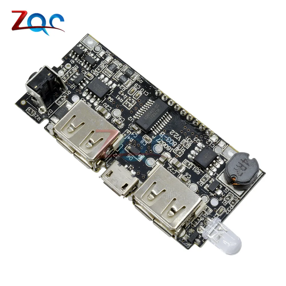 ЖК-дисплей Дисплей Dual USB 5V 1A 2.1A 18650 Литий Батарея Зарядное устройство защиты борту