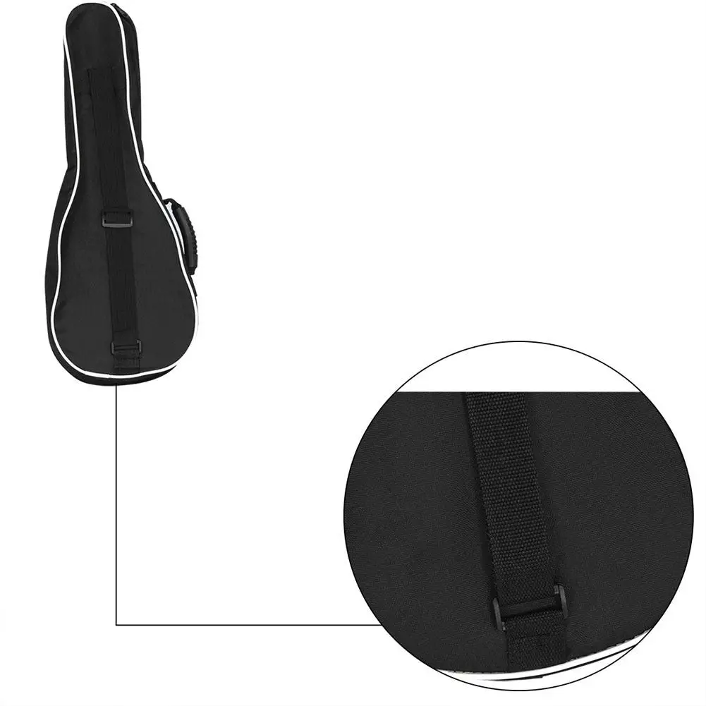 21/23/26 Inch Guitar Bag Oxford Cloth Waterproof Ukulele Cover Bag Soft Case Adjustable Shoulder Straps Guitar Carry Bags Black