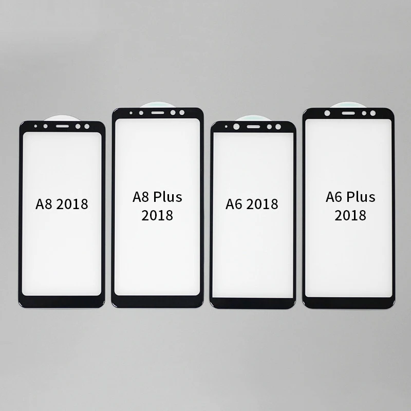 5D закаленное Стекло полное покрытие Экран протектор для Samsung Galaxy A8 2018 плюс A6 A7 A5 A3