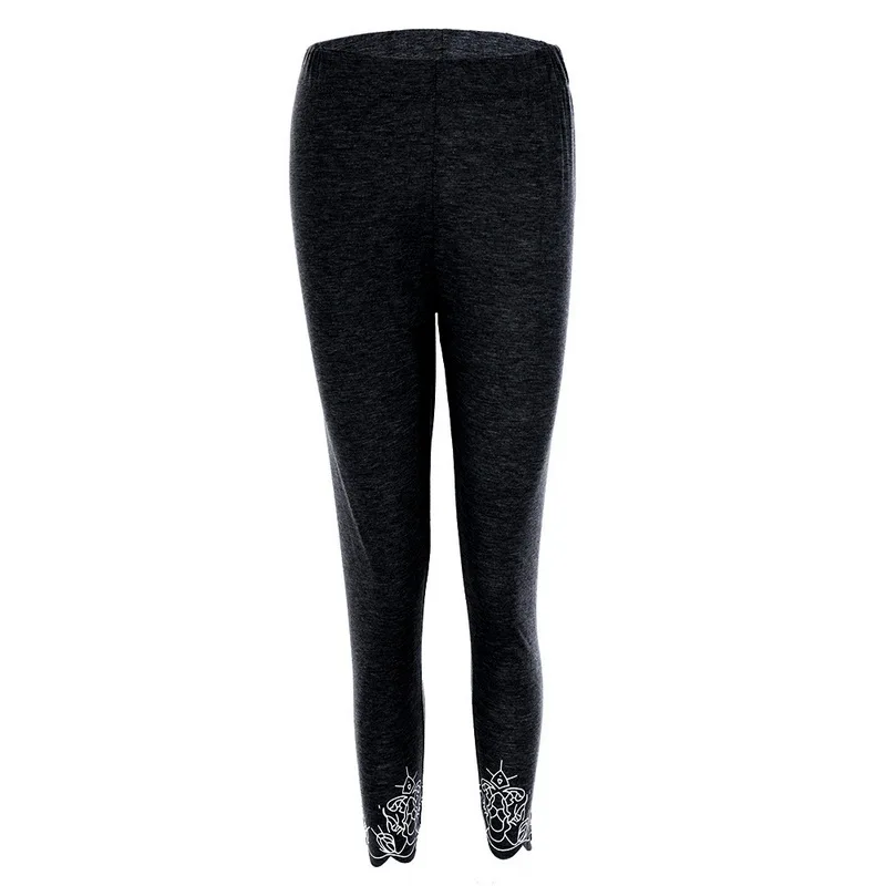 HEFLASHOR Women's Leggings Large Size Fashion Sexy Lace Capris Legging Pencil Pant 3XL Spring Autumn Print Leggin Jegging Bottom | Женская