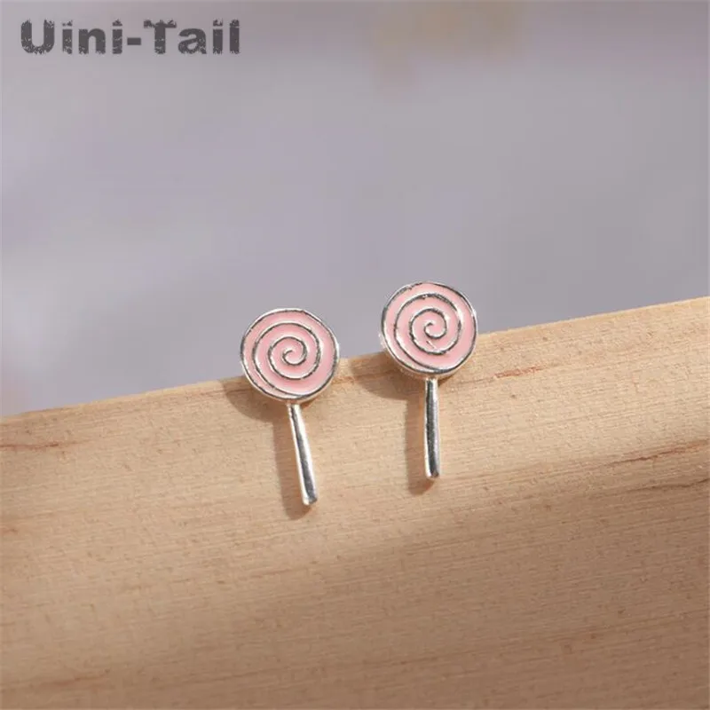 Uini Tail/горячая новинка 925 пробы серебряные литературные розовые серьги в виде