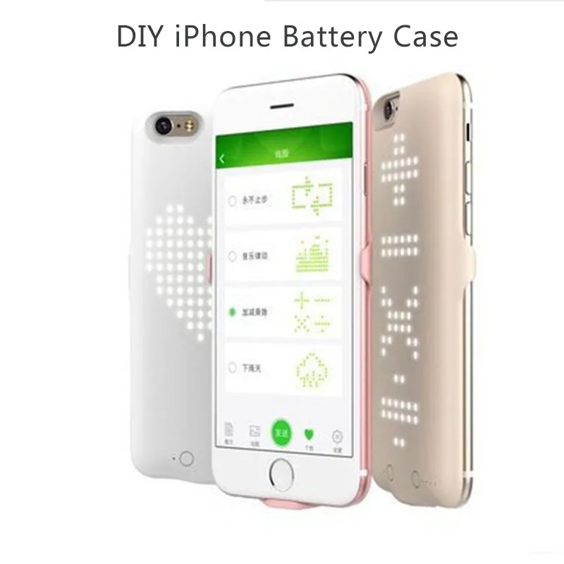 UVR Батарея Зарядное устройство чехол для iphone 6/6s/7/8 plus 4000 мАч светодиодный