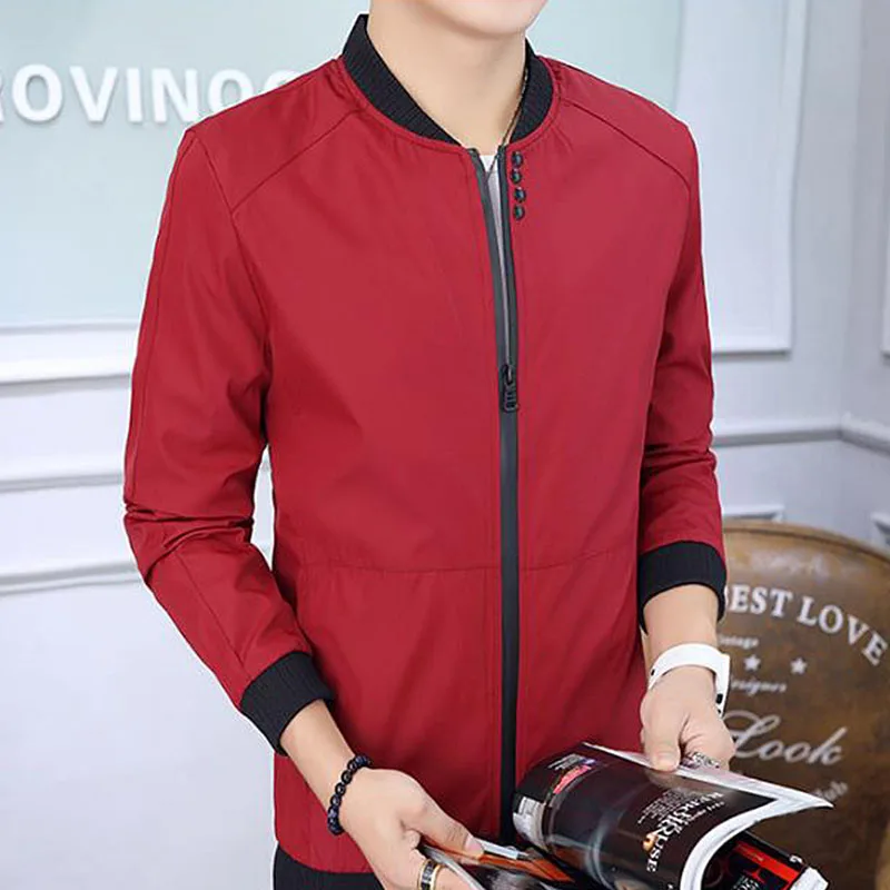 Новинка весна осень 2018 мужские куртки уличная одежда повседневная облегающая