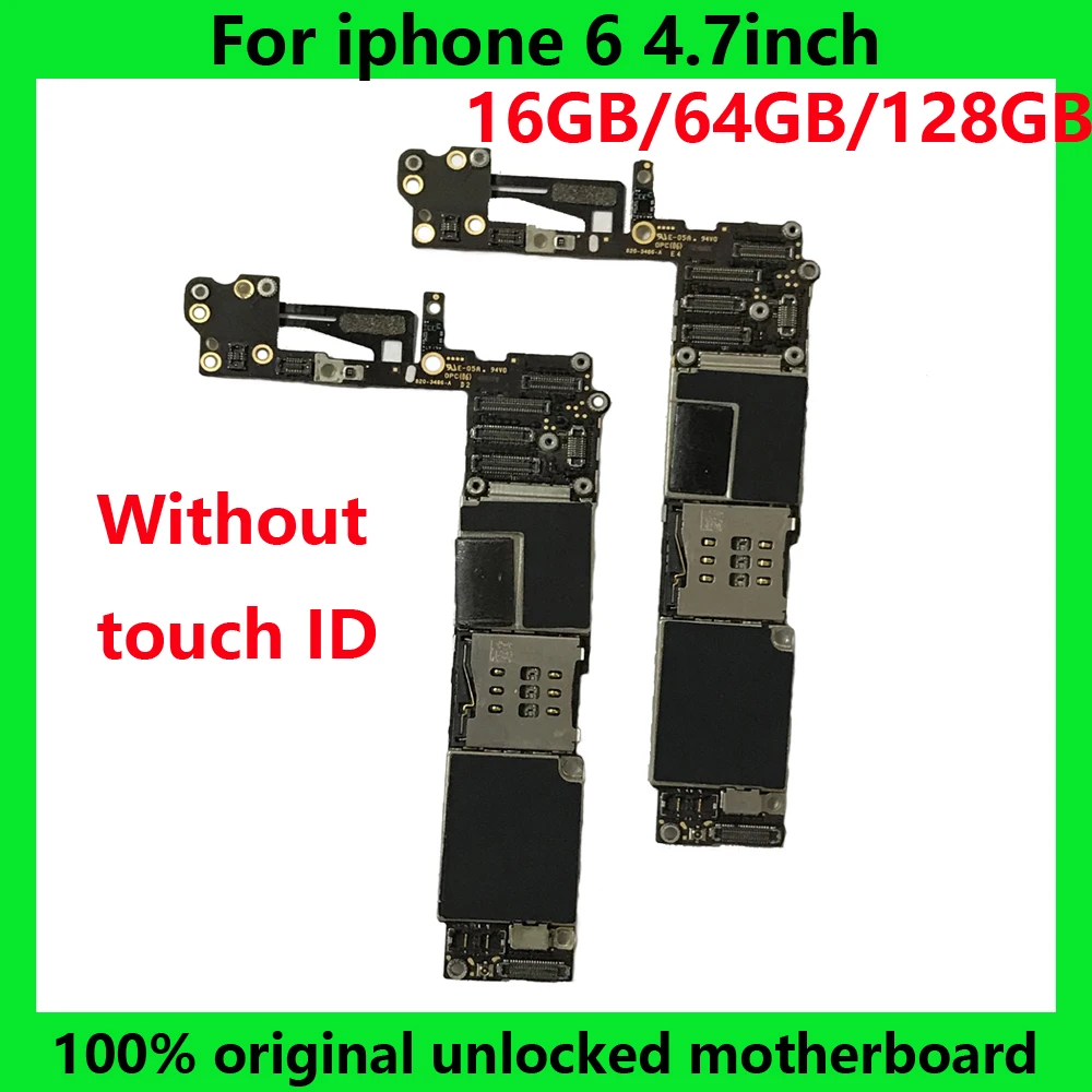 Материнская плата для iphone 6 4 7 дюйма чистая iCloud оригинальная система IOS 16 ГБ 64 128